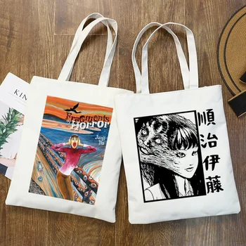 Tomie Junji Ito Suehiro Maruo, сумки для покупок с рисунком Ужасов Манги и Мультфильма, Модная Повседневная сумка Pacakge для девочек
