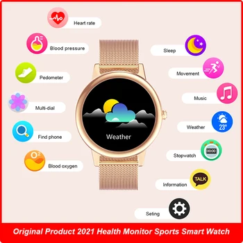2021 Смарт-часы для Девочек, Женские Смарт-часы с Полным Сенсорным экраном, Bluetooth, Спортивный Трекер, Фитнес-часы, Умные Часы Для Android IOS, Huawei Watch GT2