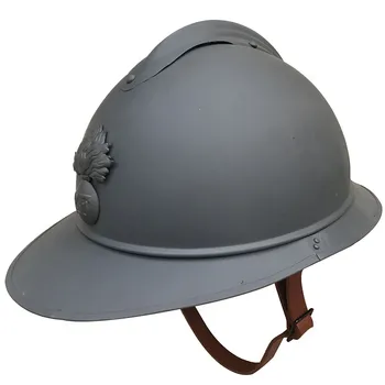 M1915 Железный шлем Adrian WW1 Ретро Франция Походное снаряжение Французская армия Винтажная шляпа Военный Серый Головной убор Защита