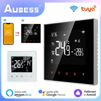 Aubess Tuya WiFi Умный термостат Электрический пол с подогревом воды Газовый котел Пульт дистанционного управления температурой с Google Home Alexa