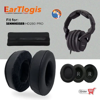 Запасные Части EarTlogis для наушников Sennheiser HD280 PRO HD-280, амбушюры, бампер, чехол для наушников, чашки для подушек, повязка на голову