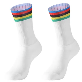 Новые нескользящие Бесшовные Мужские Высококачественные спортивные носки профессионального бренда, Дышащие дорожные велосипедные носки, Спортивные носки для велоспорта на открытом воздухе