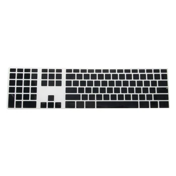 3X Силиконовый тонкий защитный чехол для клавиатуры с цифровой клавиатурой для Apple Imac Черного цвета