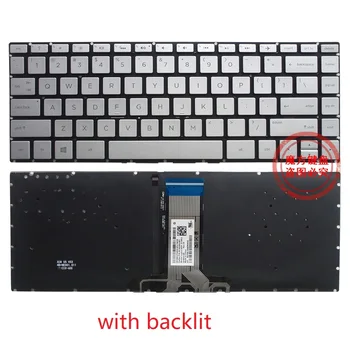 Новая клавиатура для ноутбука HP X360 14-ba049tx 14-BS042TX 14G-BR002TU 14-BS 14Q-BU W125 14-BF 14-BP 14-BW Серебристая клавиатура с подсветкой