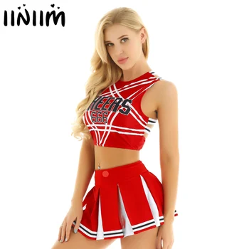 В наличии в США/Великобритании, женская униформа для косплея японской школьницы, Сексуальное женское белье, костюм Болельщицы на Хэллоуин, Женский костюм