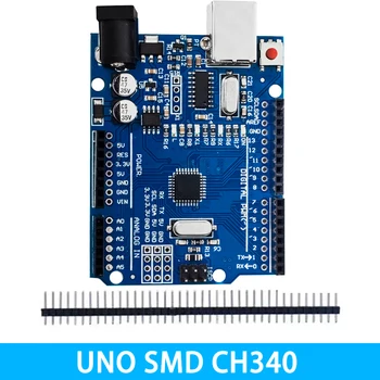 высококачественный Один комплект UNO R3 CH340G + микросхема MEGA328P 16 МГц Для Arduino UNO R3 Development board + USB-кабель