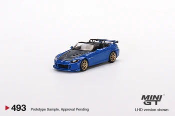 MINI GT 1:64 Honda S2000 (AP2) Mugen Monte Carlo Blue Pearl LHD, отлитая под давлением модель автомобиля