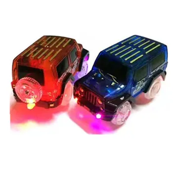 Светодиодные светящиеся машинки для гоночного трека, Электронная Автомобильная игрушка, Мигающая Детская Железная дорога, Светящаяся машина, Трек, Brinquedos