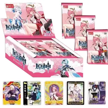 Новое издание Genshin Impact Peripheral Deluxe Cards Box Booster Collection, игровой персонаж аниме, Редкие SSR-карты, детская игрушка в подарок