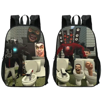 3D Игра Новый продукт Skibidi Toilet, Школьный рюкзак с двусторонней печатью для учеников начальной и средней школы