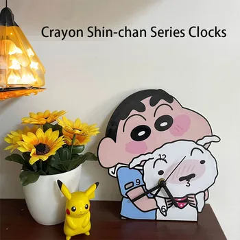 Аниме-фигурка Kawaii Crayon Shin-Chan, украшающая гостиную, спальню, настенные часы, Тихие деликатные принадлежности для жизни, подарок