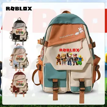 Roblox Окружающий Мужской и женский Модный рюкзак для учащихся младших классов средней школы, школьный рюкзак для отдыха, оригинальный подарок на День рождения