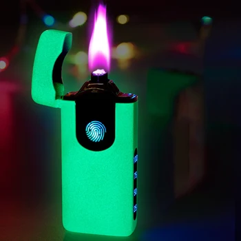 Новая Дуговая USB Турбо зажигалка, Ветрозащитная Газовая зажигалка, Металлический факел, Зажигалки, Плазменная зажигалка, Креативные Светящиеся зажигалки, Гаджеты для мужчин