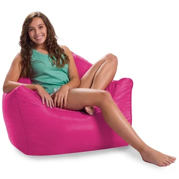 Шезлонг Malibu, Структурированное Кресло-мешок, Детский, 2,4 фута Д x 2,8 фута Ш x 2,4 фута В, Розовый