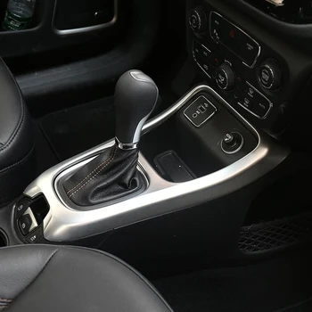 ABS Матовая ручка переключения передач автомобиля, рамка, декоративная панель, накладка для Jeep Compass 2017 2018, аксессуары для интерьера автомобиля