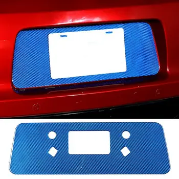 Для Mitsubishi Eclipse 2006-2011 Рамка панели заднего номерного знака Автомобиля Декоративные наклейки из мягкого углеродного волокна Внешние аксессуары