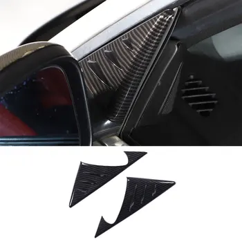 Для Jaguar F-TYPE 2013-2023 Боковое зеркало заднего вида, Треугольная отделка Спойлера, Декоративная наклейка, АБС-карбоновое волокно/Матовые автомобильные аксессуары