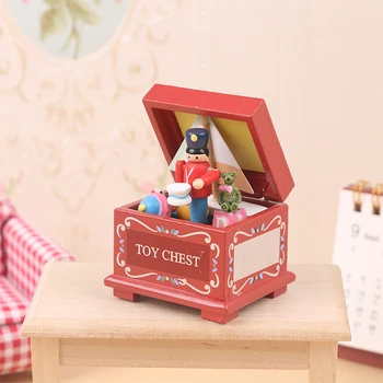 Кукольный домик 1:12, Миниатюрная коробка для игрушек, Рождественский Щелкунчик, Модель, детские игрушки для ролевых игр, Аксессуары для кукольного дома