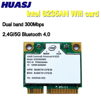 HUASJ новый для Intel 6235 6235AN двухдиапазонный 300 Мбит/с Беспроводной WiFi BT 4,0 5 ГГц 2,4 ГГц половина Мини-карты PCI-E