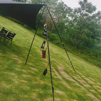 Регулируемая веревка для кемпинга длиной 5 М, Съемная стойка, Подвесной крюк, Аксессуары для палатки