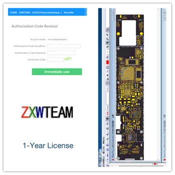 Официальная лицензия ZXW на 1 год Активации Zillion X Work Принципиальная схема для iPhone iPad Samsung Logic Board Bitmap