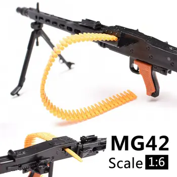 1/6 Масштаб MG42 4D Пластиковая модель пистолета в сборе, Пазлы, строительные кирпичи, пистолет, модель солдата-пулемета, 12-дюймовая фигурка