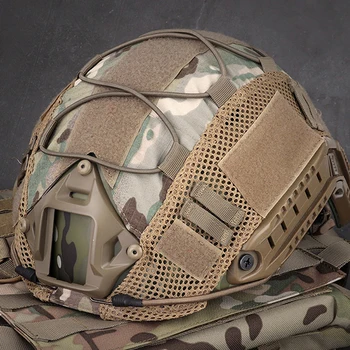 Страйкбольный Охотничий шлем, Тактический Военный чехол для боевого шлема, Спортивный чехол для шлема, сетчатый чехол для быстрого шлема