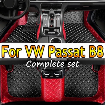 Изготовленные на заказ Кожаные автомобильные коврики для VW Volkswagen Passat B8 2017 2018 2019 2020, Ковры, накладки для ног, Аксессуары