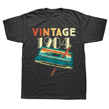 Винтажная музыкальная кассета 1984 года, подарки на 39-й день рождения, Футболки на 39 лет, графическая уличная одежда, футболки с короткими рукавами, подарки на день рождения