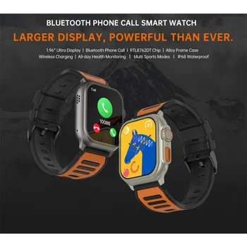 2023 Новые Умные часы S8 Ultra для мужчин с Bluetooth-вызовом NFC, Мужские умные часы с большим экраном 1,96 