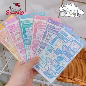 Sanrio Супер Блестящие наклейки новые Лазерные наклейки для журналов DIY Gu Nano SIM Бумажный пакет с Милым мультяшным Клоуном M Материал для журналов
