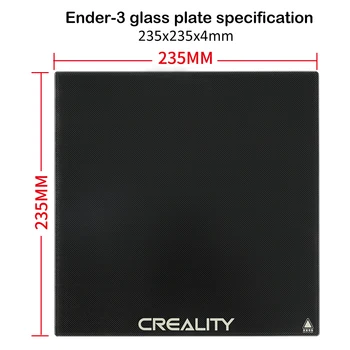 Ender3 Углеродистая Кристаллическая Кремниевая Стеклянная Пластина С Горячей Поверхностью Для Ender-3pro/Ender-5/CR6SE 3D Принтер Платформа 235 × 235 мм