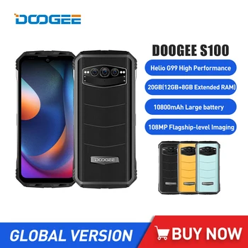 DOOGEE S100 Прочные Смартфоны с 6,58-Дюймовым Дисплеем 66 Вт Быстрая Зарядка 10800 мАч Большая Батарея Мобильного телефона 12 ГБ + 256 ГБ 108-мегапиксельная Камера NFC