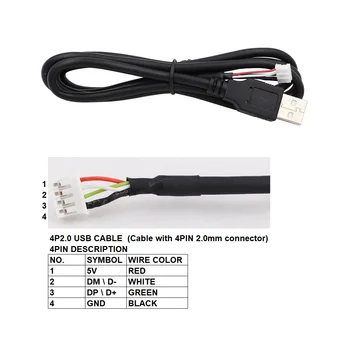 4P2.0 USB-кабель 1 м 1,5 м 2 м 3 м 5 м КРАСНЫЙ БЕЛЫЙ ЗЕЛЕНЫЙ ЧЕРНЫЙ Сигнальный экранированный кабель с защитой от помех для USB-камеры