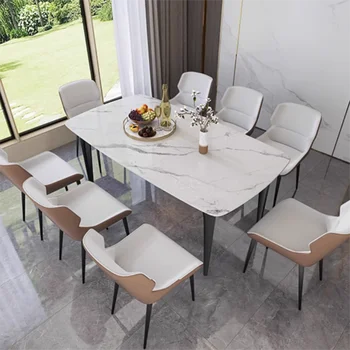 Прямоугольный обеденный стол в скандинавском стиле, промышленный Роскошный Элегантный современный обеденный стол, Итальянская кухня, Mesa De Comedor, мебель для гостиной