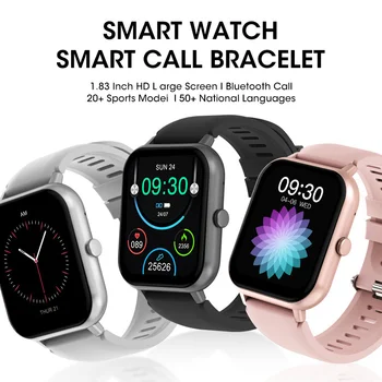 2023 Для Xiaomi/Huawei/Samsung 1,83 Дюймов Bluetooth Call Smartwatch Мужские Поддержка 120 Спортивных Женских Поворотных Клавиш Смарт-Часы