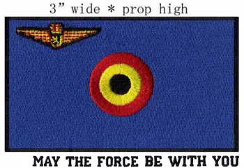 Нашивка с вышивкой флага Бельгийских ВВС, 3 