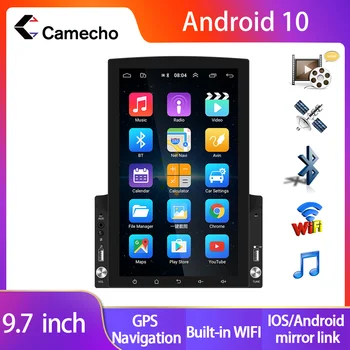 Camecho 9,7 Дюймов Android11 WIFI Для Универсального 2din автомобильного Радио Мультимедийный Видеоплеер GPS Навигация Для Экрана В Стиле Tesla FM