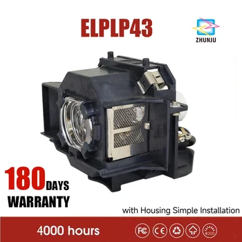 Оригинальная Сменная лампа для проектора с корпусом ELPLP43 V13H010L43 для Epson EMP-TWD10 EMP-W5D Moviemate 72 V11H257220
