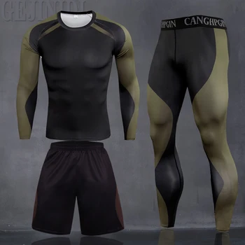 2021 новая мужская спортивная одежда с компрессионной 3D печатью, спортивная одежда, костюм для бега, одежда для занятий в тренажерном зале, спортивный костюм для фитнеса