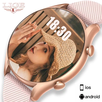 LIGE 2022 Смарт-Часы Для Женщин И Мужчин, Умный Браслет, Частота сердечных Сокращений, Кровяное Давление, Полный Сенсорный Вызов Bluetooth, Умные Часы Для Android IOS