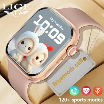 Умные часы LIGE Wireless Charge Watch 9 Для женщин, уровень глюкозы в крови, Температура тела, Bluetooth-вызов, NFC, Мужские Умные часы для iOS Android