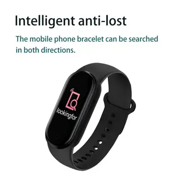 Смарт-браслет M6, часы, фитнес-трекер, монитор сердечного ритма, артериального давления, экран, умный браслет для аксессуаров для мобильных телефонов