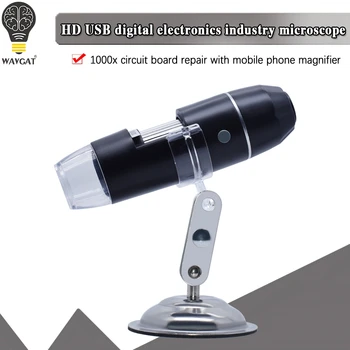 Регулируемый 1600X 3 в 1 USB Цифровой Микроскоп Электронный Микроскоп Камера Для Пайки 8 Светодиодных Увеличительных Луп Эндоскопа