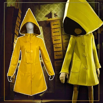 Игра Little Nightmare 2 Косплей Shadow Mono Six, Желтая куртка С капюшоном, Пальто, Голодные Дети, Унисекс, Карнавальные костюмы на Хэллоуин