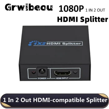 Grwibeou HDMI-совместимый Разветвитель 1 В 2 Выхода HDCP HD 1080p Видео HDMI Переключатель Адаптер Для PS4 Ноутбука Монитор ТВ Коробка Проектор
