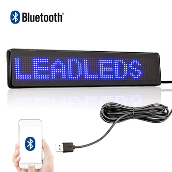 Leadleds Ультратонкий 30 см Bluetooth светодиодный автомобильный Планшет Беспроводной Программируемый Мессенджер с Прокруткой Синего Текстового Рисунка Граффити