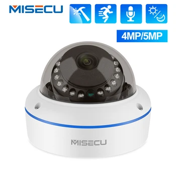 MISECU 4MP 5MP POE IP-камера Внутренняя Купольная Камера Антивандальная Аудиозапись Домашняя Камера Безопасности CCTV Vedio Камера Наблюдения