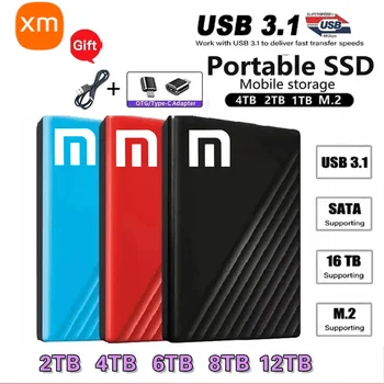 Портативный 1 ТБ 2 ТБ SSD 4 ТБ Внешний жесткий диск Type-C USB 3,1 Высокоскоростные Внешние жесткие диски для Хранения данных Xiaomi Для Ноутбуков ПК