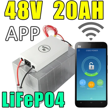 48v 20ah lifepo4 battery app remote control Bluetooth Аккумулятор для электрического велосипеда на солнечной энергии, скутер ebike 1000 Вт